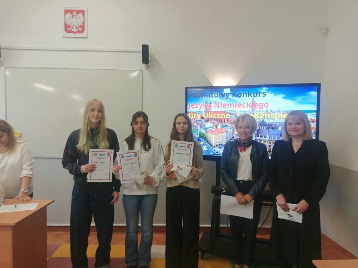 II MIEJSCE W XVII POWIATOWYM KONKURSIE Z JĘZYKA NIEMIECKIEGO