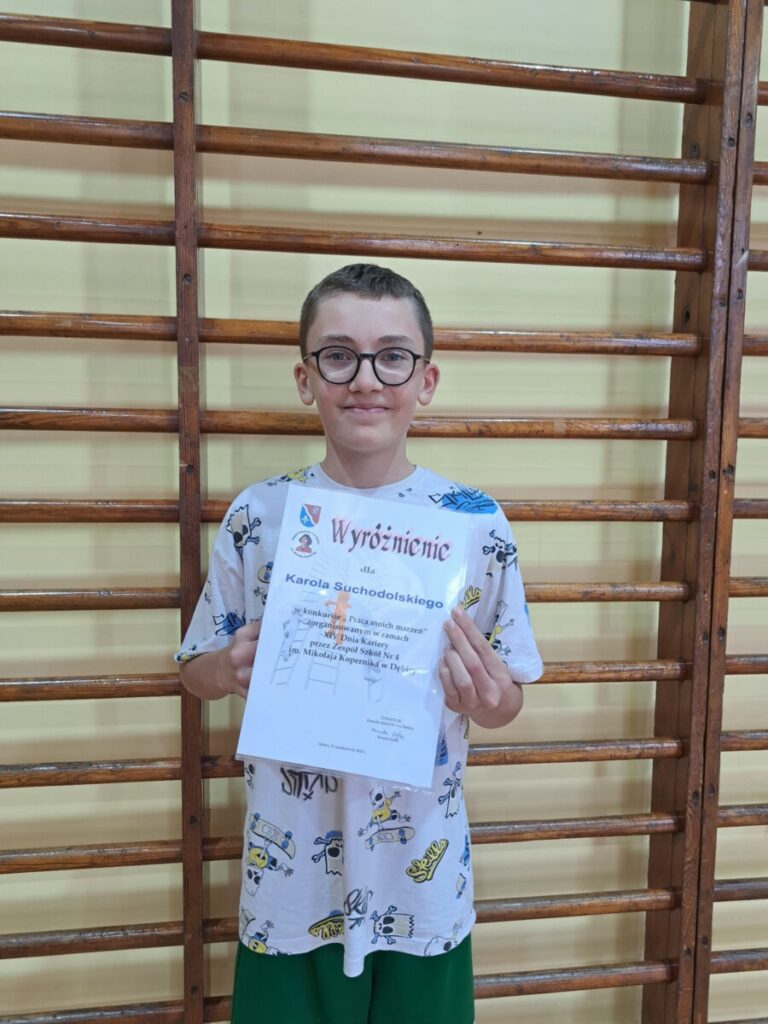 KAROL SUCHODOLSKI – WYRÓŻNIENIE W POWIATOWYM KONKURSIE INFORMATYCZNYM
