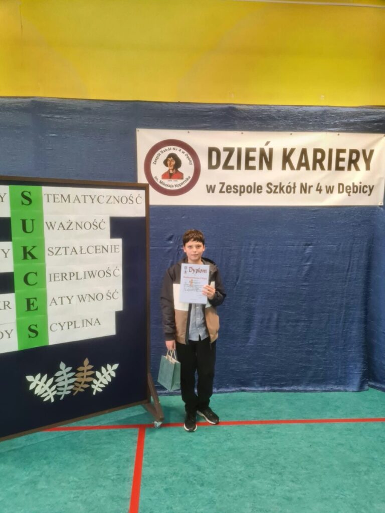 SUKCES NASZEGO UCZNIA W KONURSIE „PRACA MOICH MARZEŃ”!