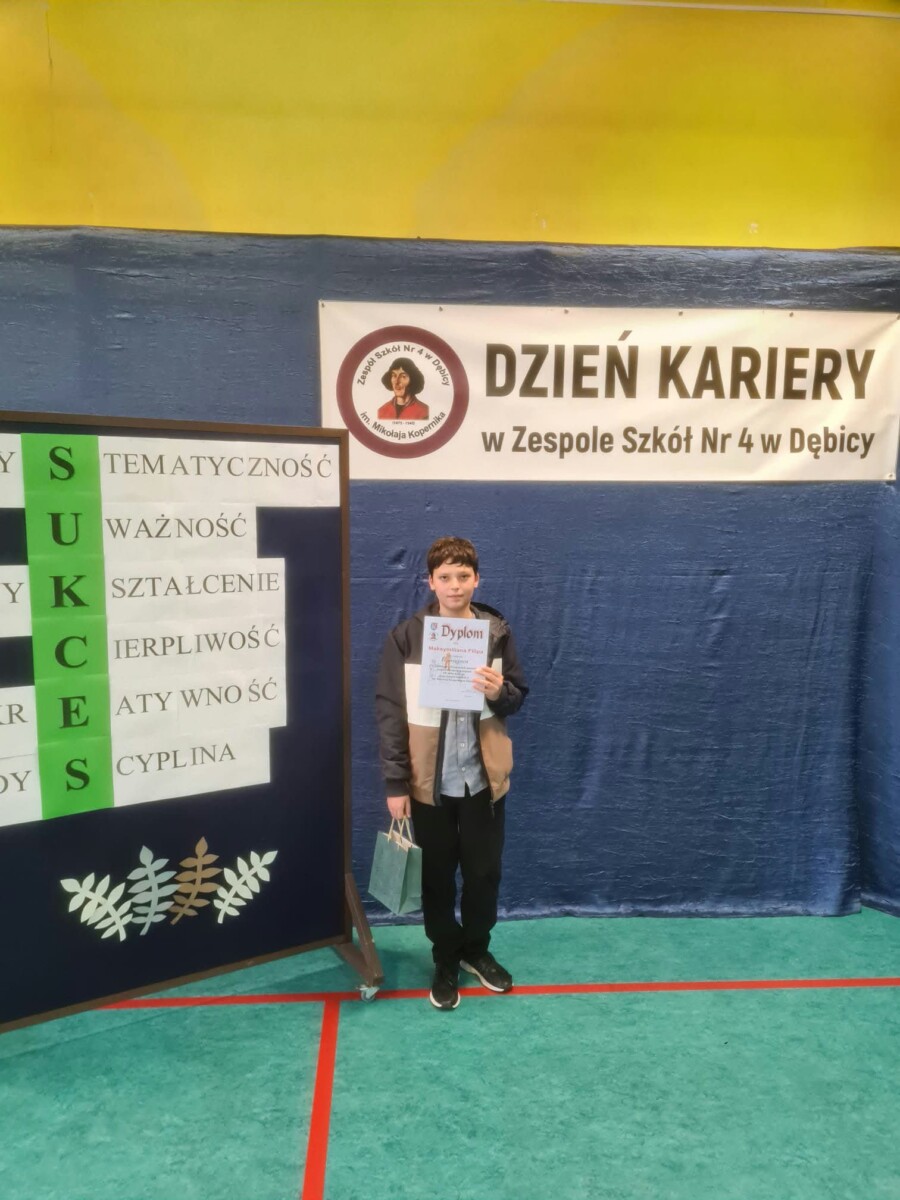 SUKCES NASZEGO UCZNIA W KONURSIE „PRACA MOICH MARZEŃ”!
